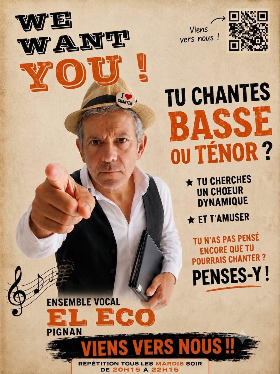 Affiche recrutement hommes